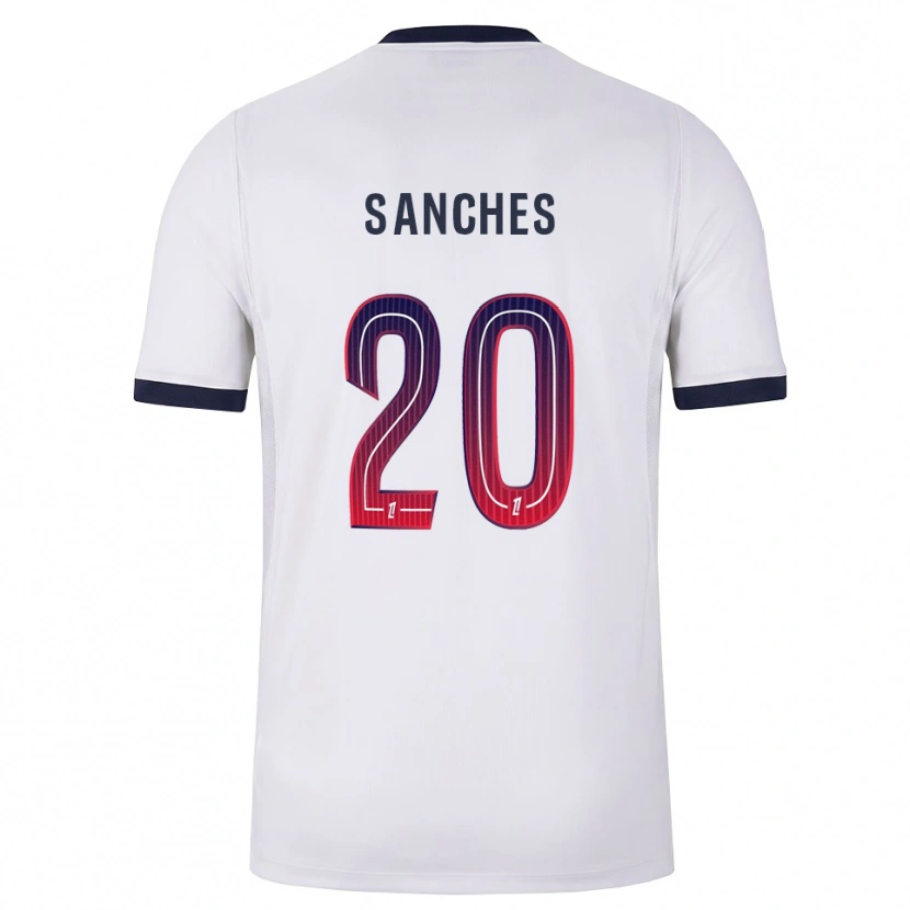 Danxen Børn Cédric Sanches #20 Hvid Sort Rød Udebane Spillertrøjer 2026/27 Trøje T-Shirt