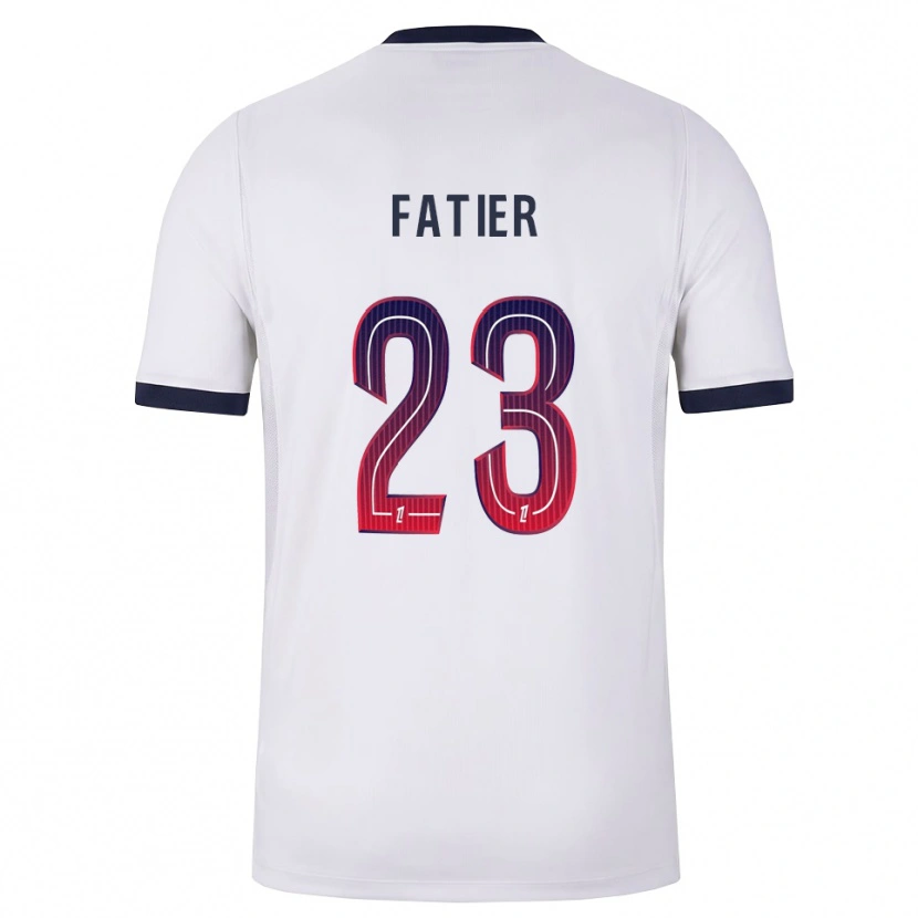 Danxen Børn Noémie Fatier #23 Hvid Sort Rød Udebane Spillertrøjer 2026/27 Trøje T-Shirt