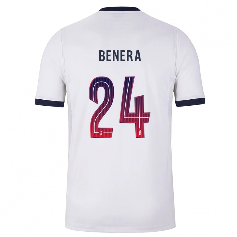 Danxen Børn Baby Jordy Benera #24 Hvid Sort Rød Udebane Spillertrøjer 2026/27 Trøje T-Shirt