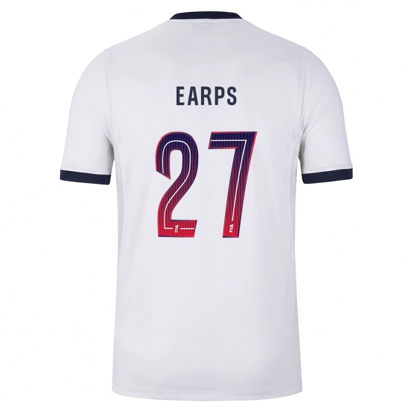 Danxen Børn Mary Earps #27 Hvid Sort Rød Udebane Spillertrøjer 2026/27 Trøje T-Shirt