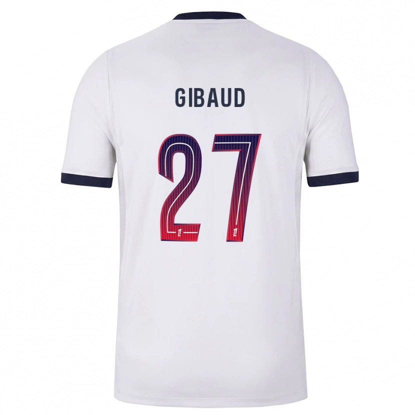 Danxen Børn Pierre Gibaud #27 Hvid Sort Rød Udebane Spillertrøjer 2026/27 Trøje T-Shirt
