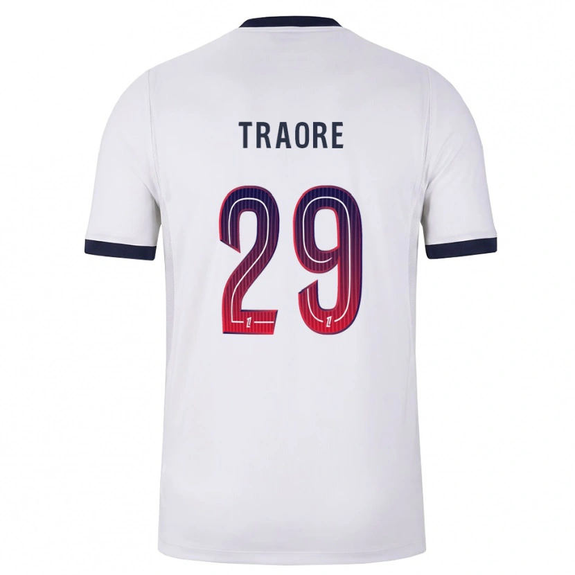 Danxen Børn Manssita Traoré #29 Hvid Sort Rød Udebane Spillertrøjer 2026/27 Trøje T-Shirt