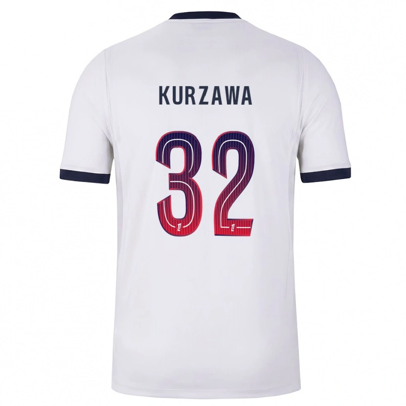 Danxen Børn Layvin Kurzawa #32 Hvid Sort Rød Udebane Spillertrøjer 2026/27 Trøje T-Shirt