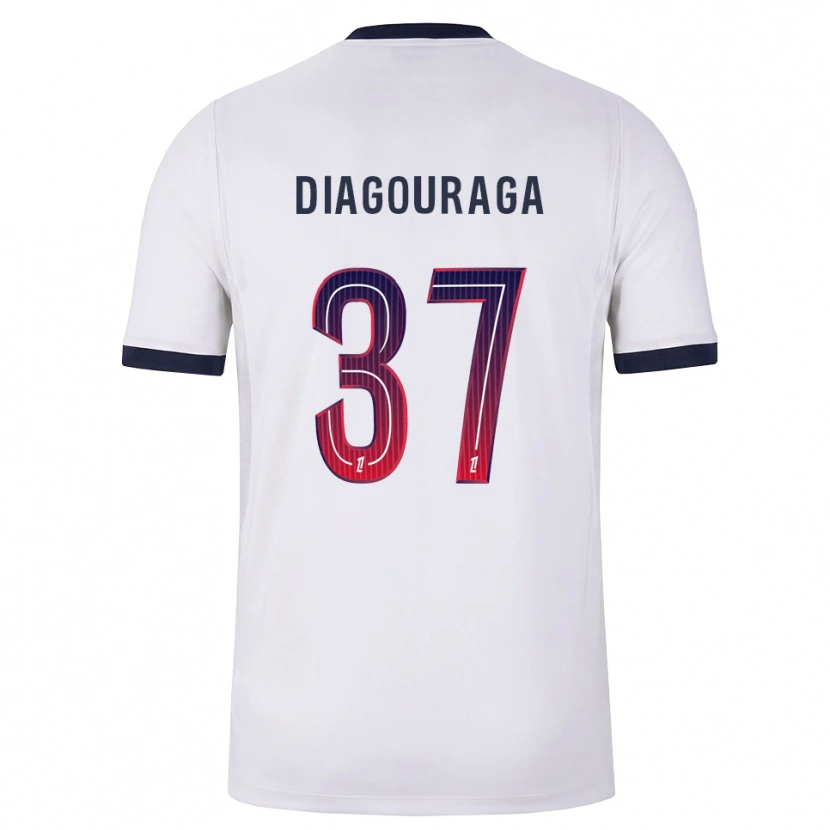 Danxen Børn Toumani Diagouraga #37 Hvid Sort Rød Udebane Spillertrøjer 2026/27 Trøje T-Shirt