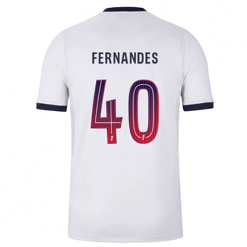 Danxen Børn Alyssa Fernandes #40 Hvid Sort Rød Udebane Spillertrøjer 2026/27 Trøje T-Shirt