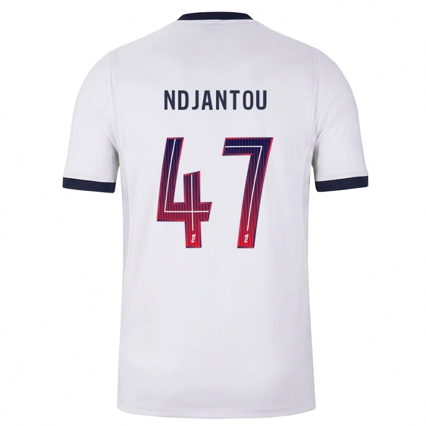Danxen Børn Quentin Ndjantou #47 Hvid Sort Rød Udebane Spillertrøjer 2026/27 Trøje T-Shirt