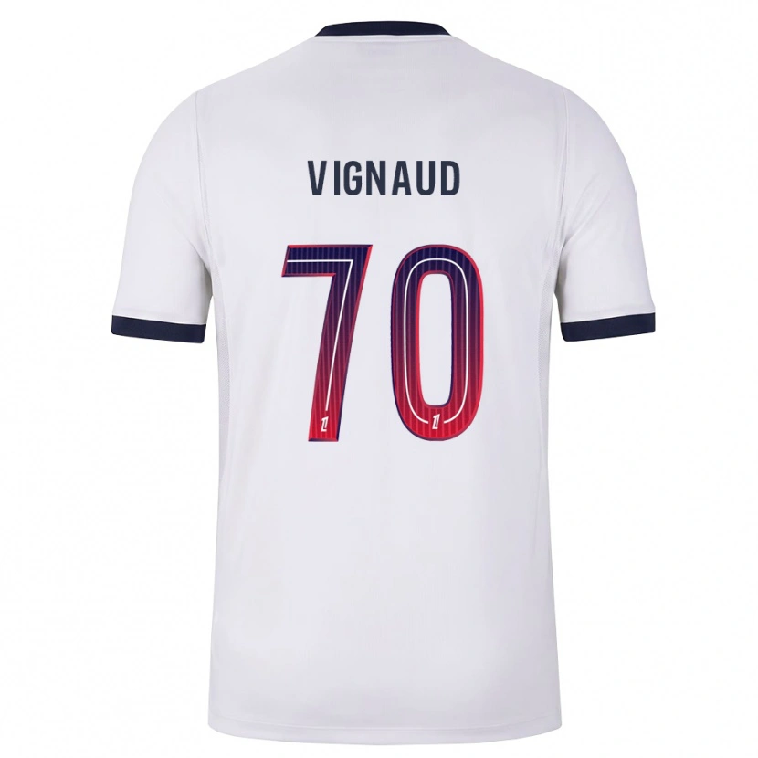 Danxen Børn Arthur Vignaud #70 Hvid Sort Rød Udebane Spillertrøjer 2026/27 Trøje T-Shirt