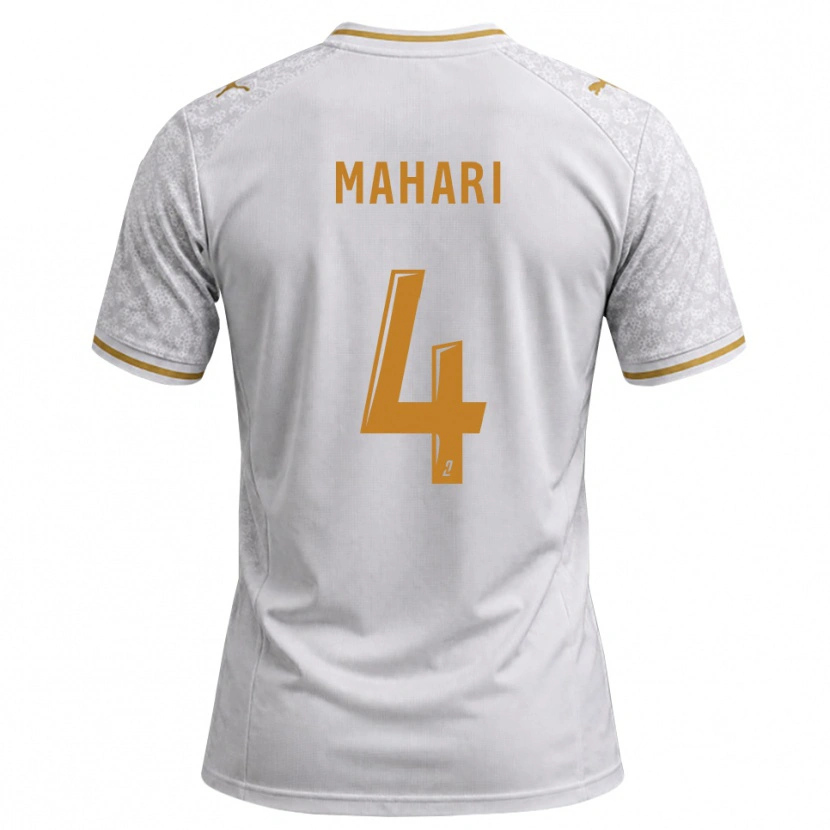 Danxen Børn Efdon Mahari #4 Hvid Grå Gyldenrod Udebane Spillertrøjer 2026/27 Trøje T-Shirt