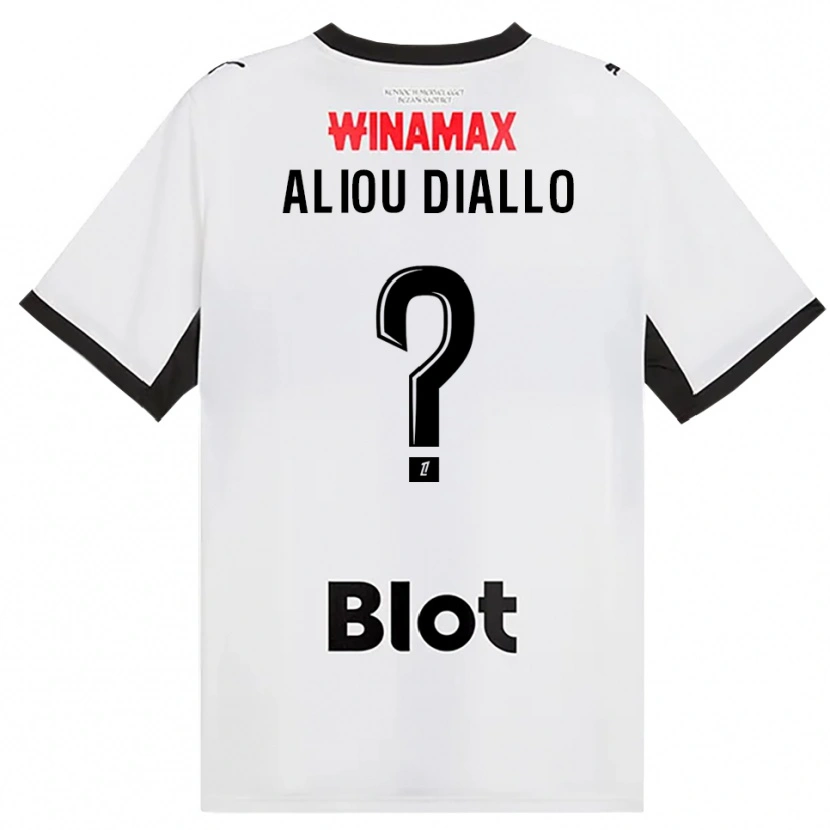 Danxen Børn Mamadou Aliou Diallo #0 Sort Hvid Rød Udebane Spillertrøjer 2026/27 Trøje T-Shirt