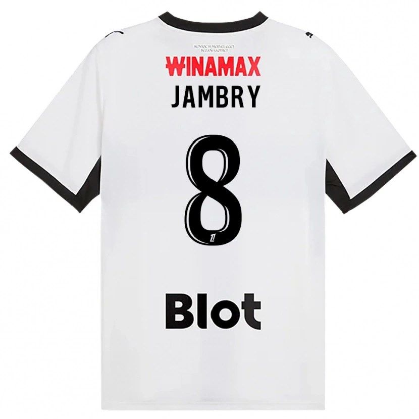 Danxen Børn Melvin Jambry #8 Sort Hvid Rød Udebane Spillertrøjer 2026/27 Trøje T-Shirt