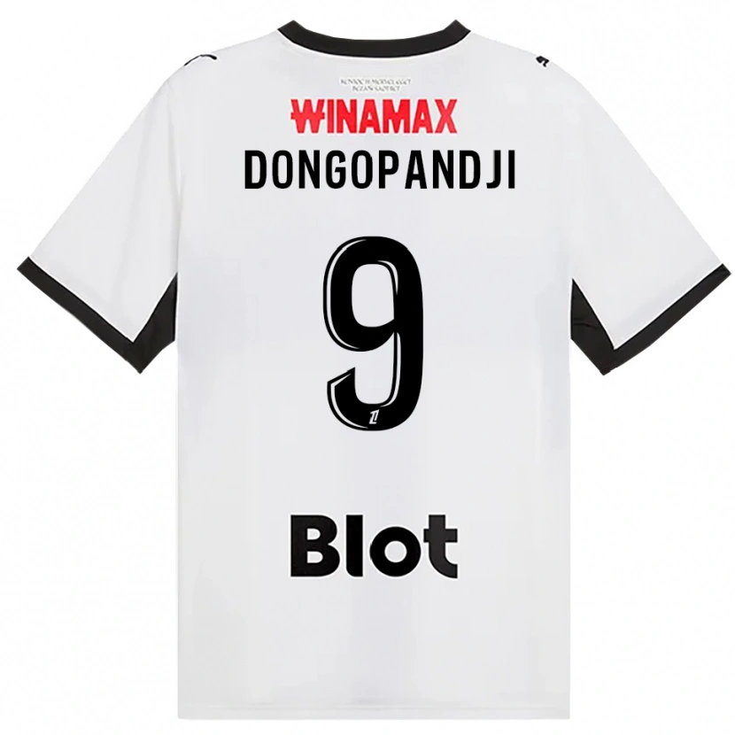 Danxen Børn Kelvin Dongopandji #9 Sort Hvid Rød Udebane Spillertrøjer 2026/27 Trøje T-Shirt