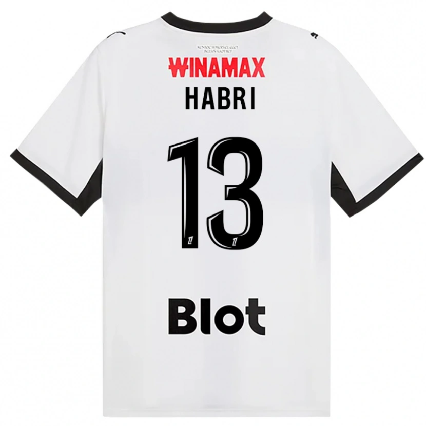 Danxen Børn Issa Habri #13 Sort Hvid Rød Udebane Spillertrøjer 2026/27 Trøje T-Shirt