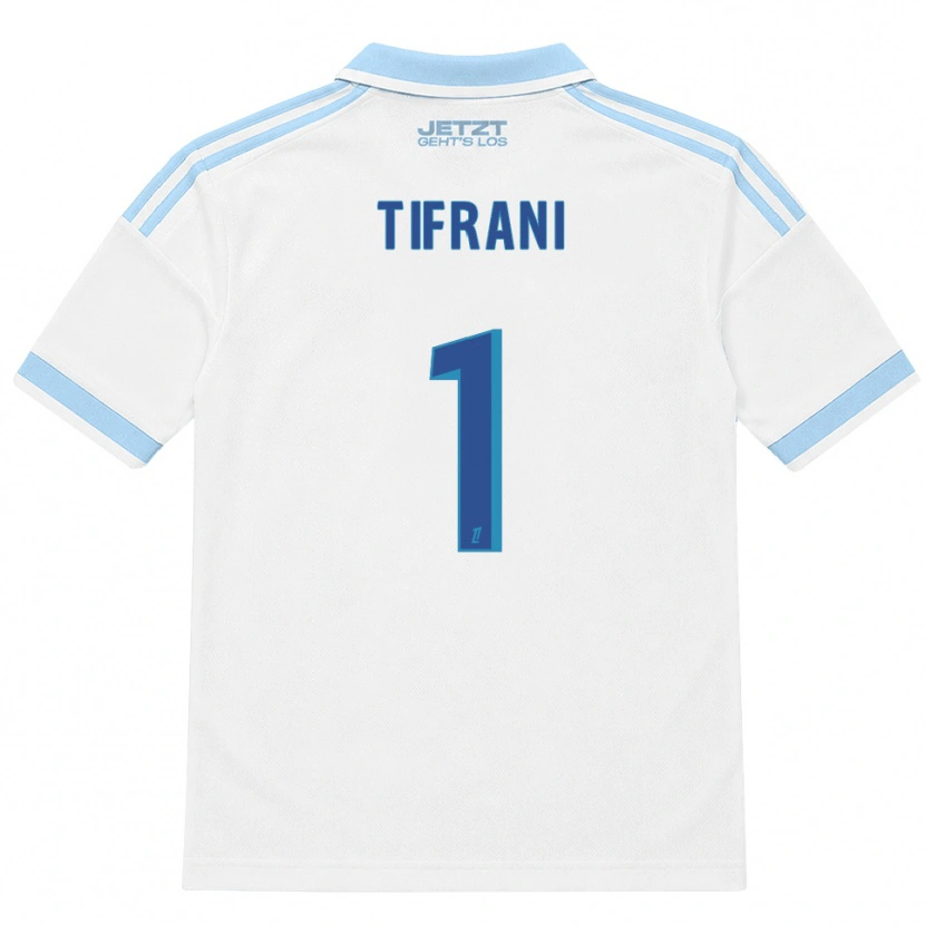 Danxen Børn Yazid Tifrani #1 Lys Himmelblå Hvid Rød Udebane Spillertrøjer 2026/27 Trøje T-Shirt