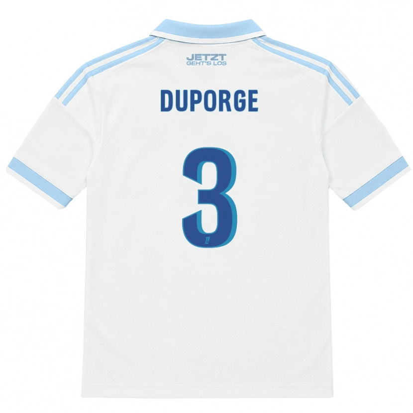 Danxen Børn Morgane Duporge #3 Lys Himmelblå Hvid Rød Udebane Spillertrøjer 2026/27 Trøje T-Shirt