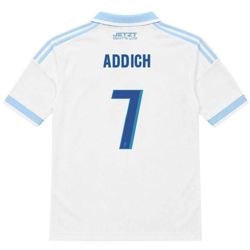 Danxen Børn Yanis Addich #7 Lys Himmelblå Hvid Rød Udebane Spillertrøjer 2026/27 Trøje T-Shirt