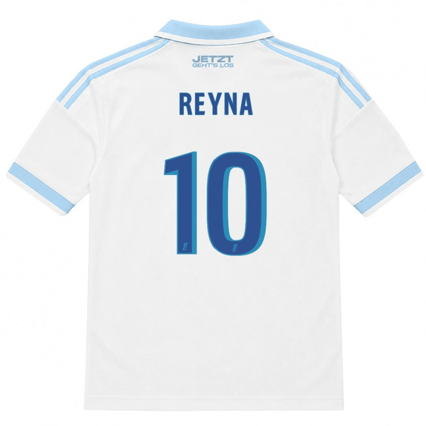 Danxen Børn Giovanni Reyna #10 Lys Himmelblå Hvid Rød Udebane Spillertrøjer 2026/27 Trøje T-Shirt