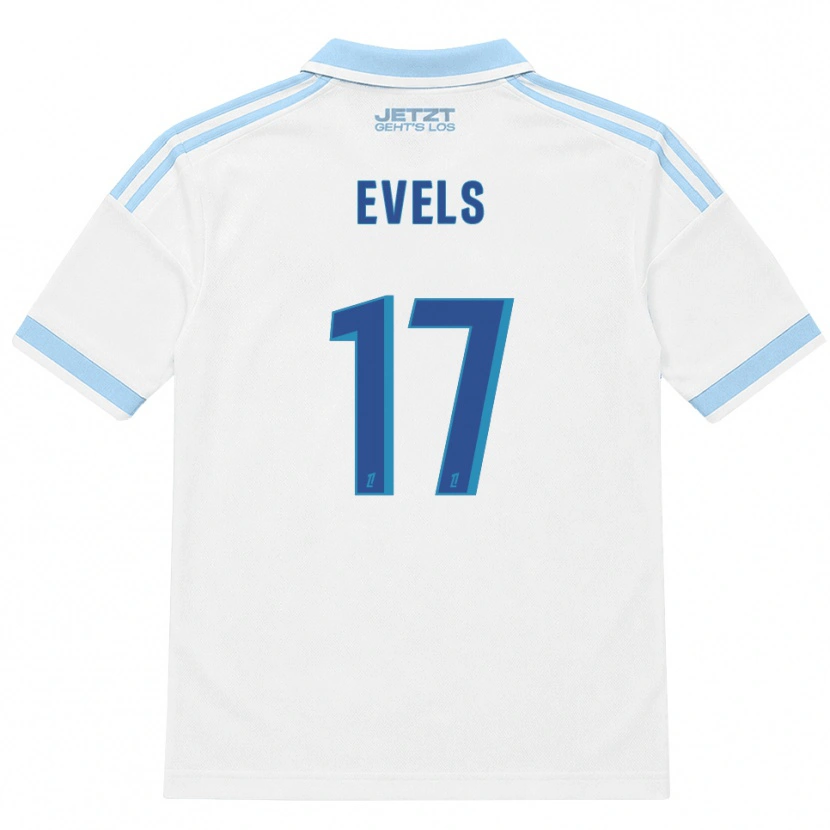 Danxen Børn Emily Evels #17 Lys Himmelblå Hvid Rød Udebane Spillertrøjer 2026/27 Trøje T-Shirt