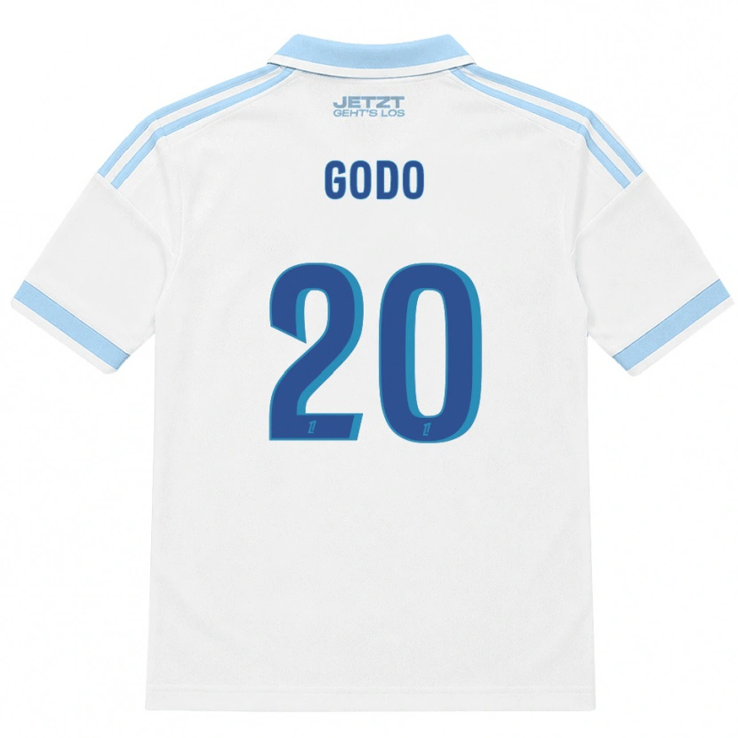 Danxen Børn Martial Godo #20 Lys Himmelblå Hvid Rød Udebane Spillertrøjer 2026/27 Trøje T-Shirt