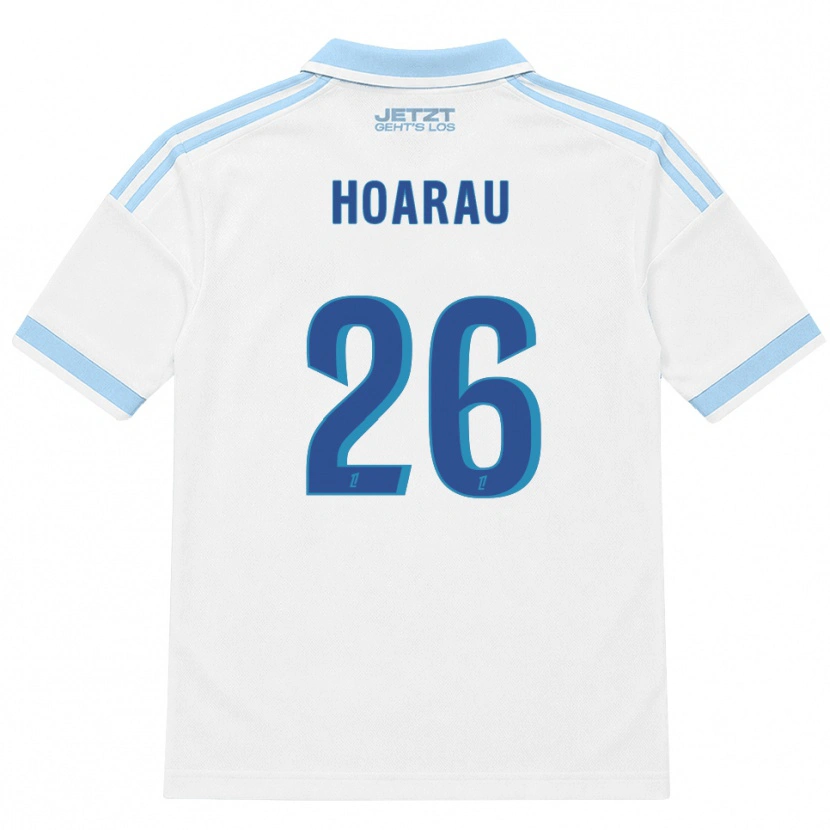 Danxen Børn Fanny Hoarau #26 Lys Himmelblå Hvid Rød Udebane Spillertrøjer 2026/27 Trøje T-Shirt