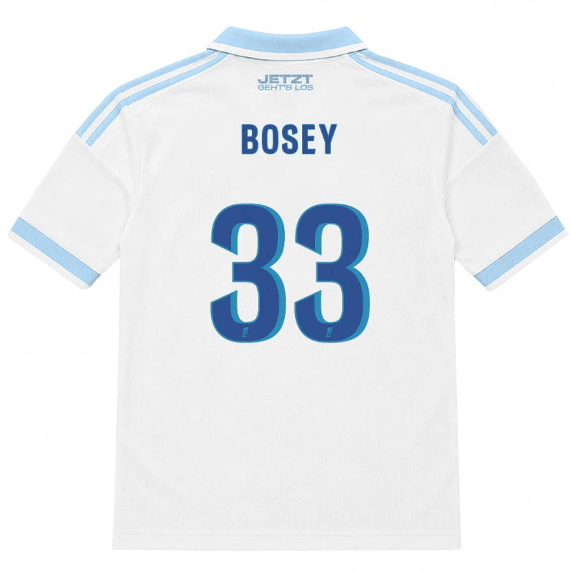Danxen Børn Jean-Baptiste Bosey #33 Lys Himmelblå Hvid Rød Udebane Spillertrøjer 2026/27 Trøje T-Shirt