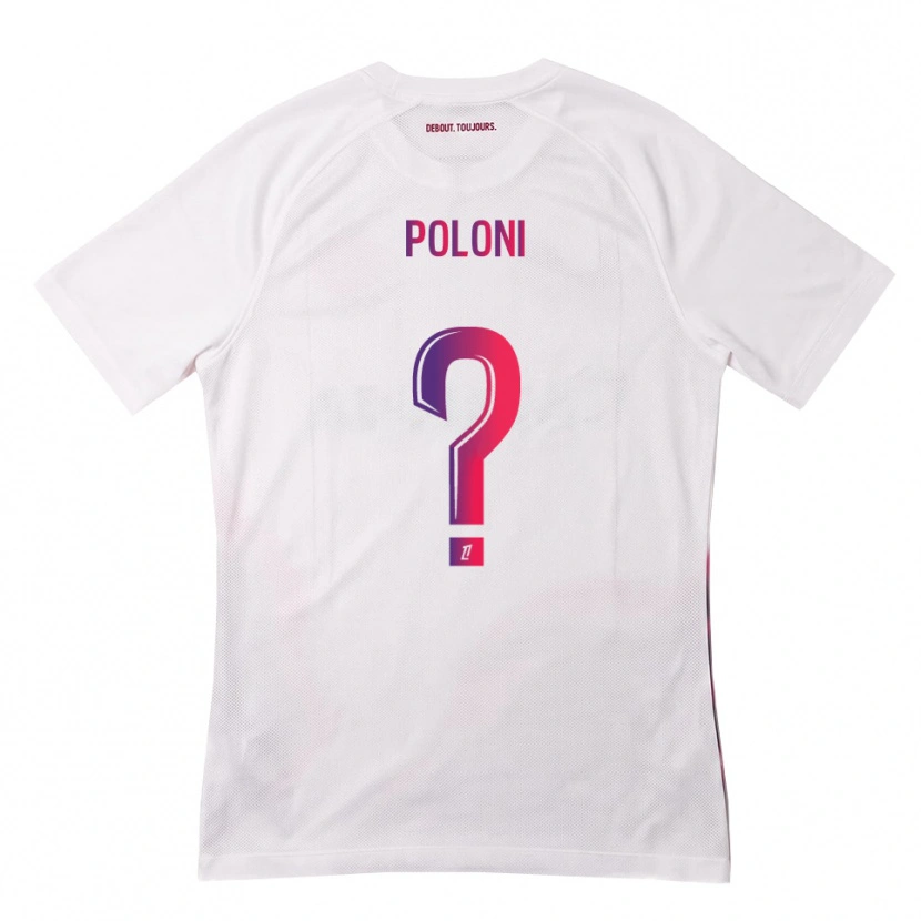 Danxen Børn Lucas Poloni #0 Hvid Pink Lilla Udebane Spillertrøjer 2026/27 Trøje T-Shirt