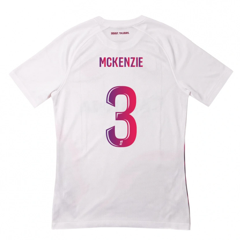 Danxen Børn Mark Mckenzie #3 Hvid Pink Lilla Udebane Spillertrøjer 2026/27 Trøje T-Shirt