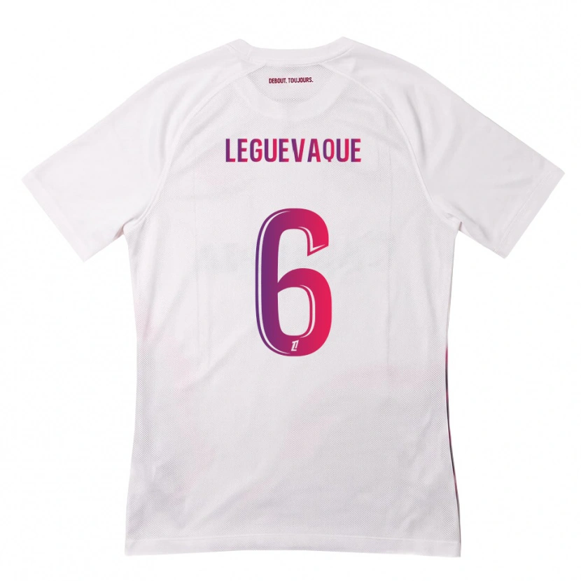 Danxen Børn Laurie Leguevaque #6 Hvid Pink Lilla Udebane Spillertrøjer 2026/27 Trøje T-Shirt