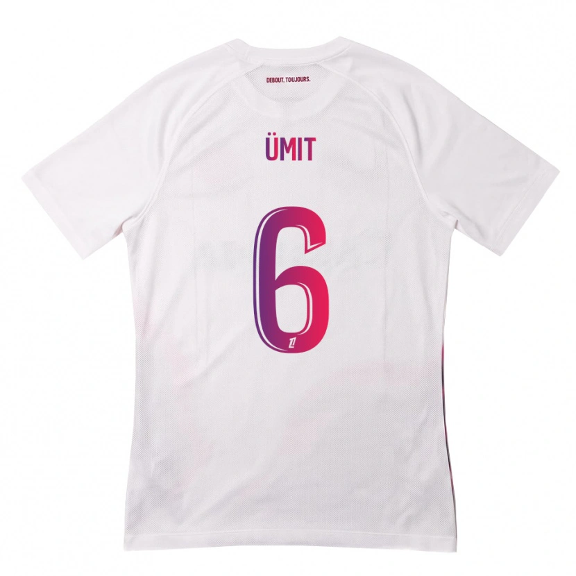 Danxen Børn Ümit Akdağ #6 Hvid Pink Lilla Udebane Spillertrøjer 2026/27 Trøje T-Shirt