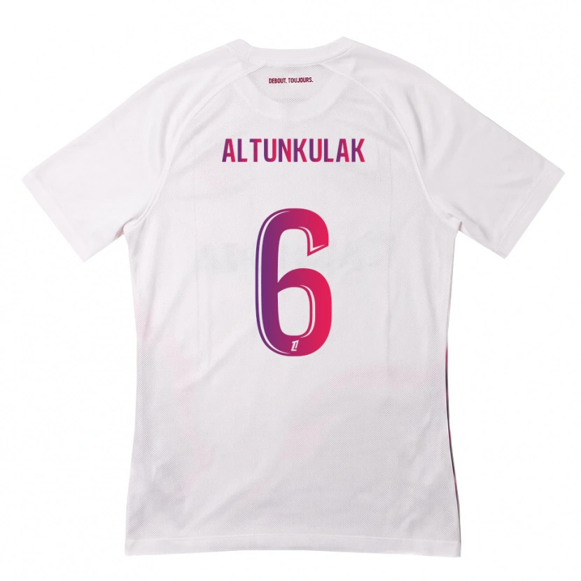 Danxen Børn Selen Altunkulak #6 Hvid Pink Lilla Udebane Spillertrøjer 2026/27 Trøje T-Shirt