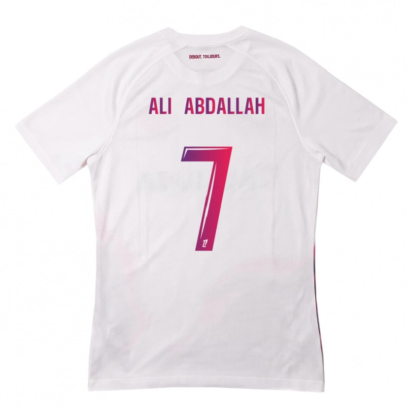 Danxen Børn Nivine Ali Abdallah #7 Hvid Pink Lilla Udebane Spillertrøjer 2026/27 Trøje T-Shirt