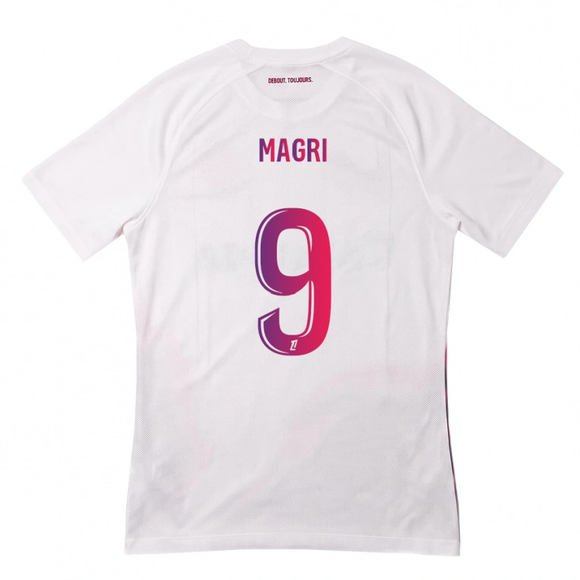 Danxen Børn Frank Magri #9 Hvid Pink Lilla Udebane Spillertrøjer 2026/27 Trøje T-Shirt