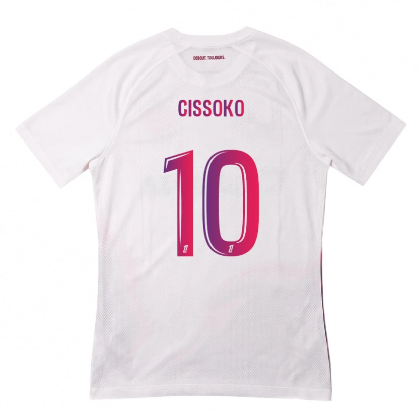 Danxen Børn Ibrahim Cissoko #10 Hvid Pink Lilla Udebane Spillertrøjer 2026/27 Trøje T-Shirt