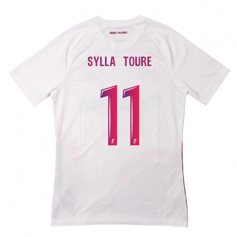 Danxen Børn Ismael Sylla Touré #11 Hvid Pink Lilla Udebane Spillertrøjer 2026/27 Trøje T-Shirt