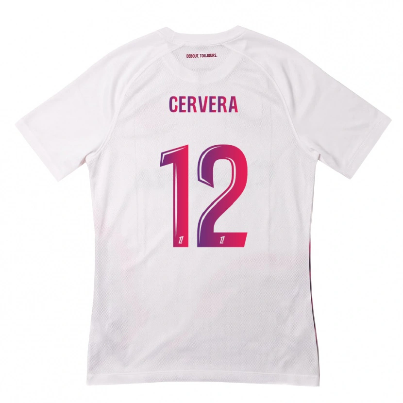 Danxen Børn Laurianne Cervera #12 Hvid Pink Lilla Udebane Spillertrøjer 2026/27 Trøje T-Shirt
