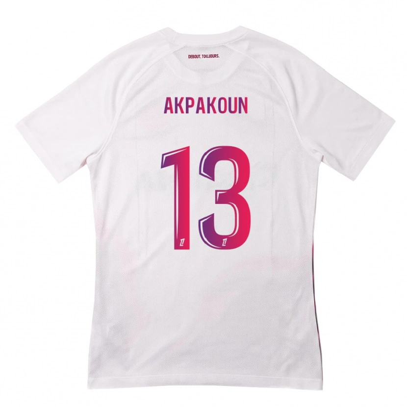 Danxen Børn Noé Akpakoun #13 Hvid Pink Lilla Udebane Spillertrøjer 2026/27 Trøje T-Shirt