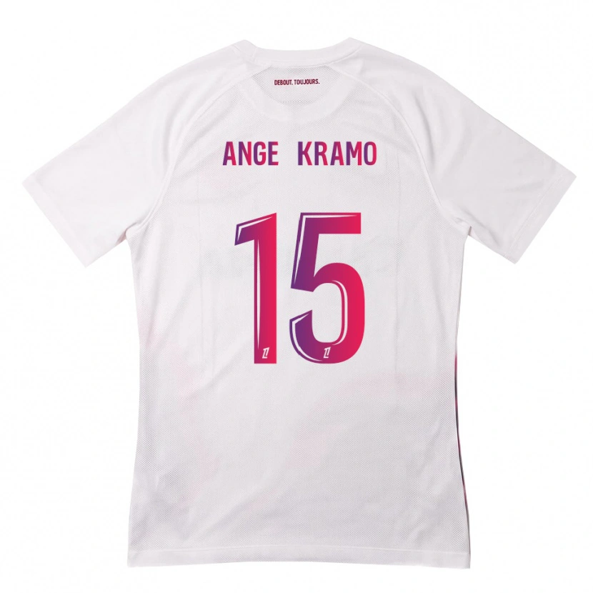 Danxen Børn Marie Ange Kramo #15 Hvid Pink Lilla Udebane Spillertrøjer 2026/27 Trøje T-Shirt