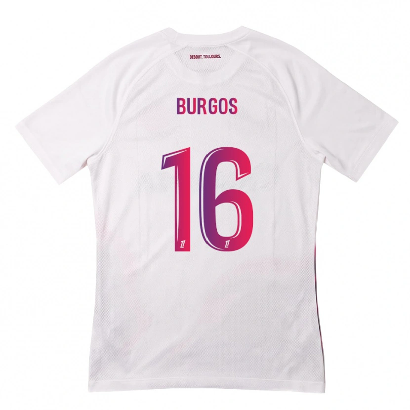 Danxen Børn Diego Burgos #16 Hvid Pink Lilla Udebane Spillertrøjer 2026/27 Trøje T-Shirt