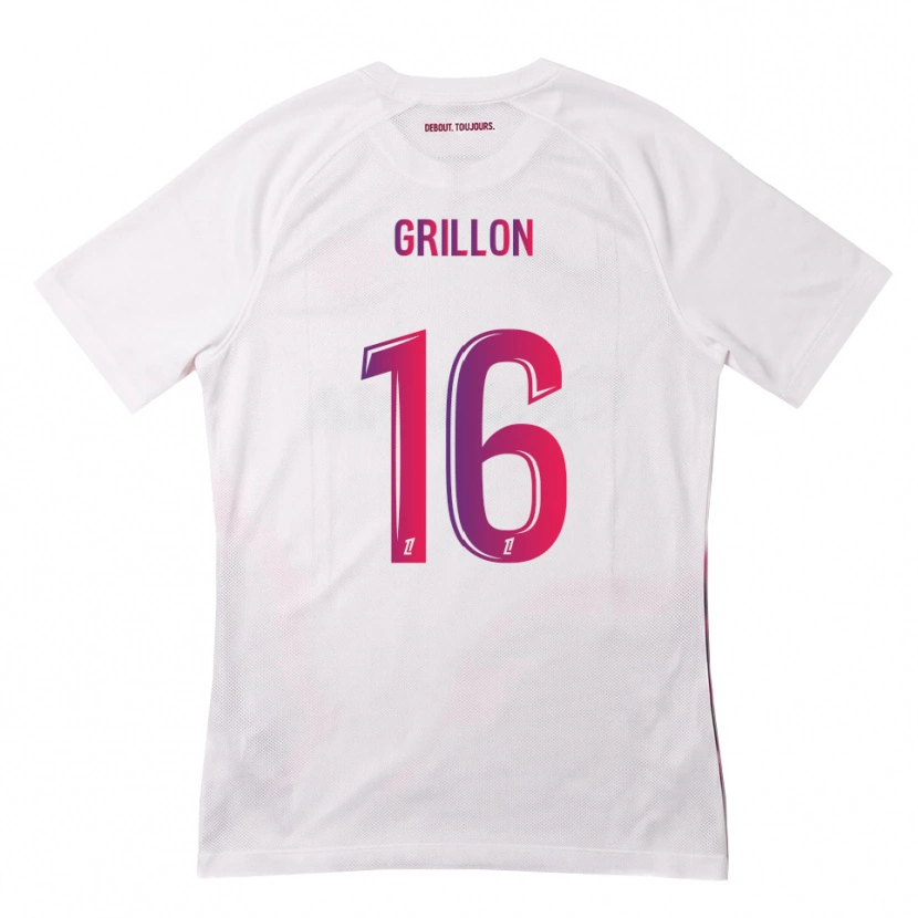 Danxen Børn Gaëlle Grillon #16 Hvid Pink Lilla Udebane Spillertrøjer 2026/27 Trøje T-Shirt