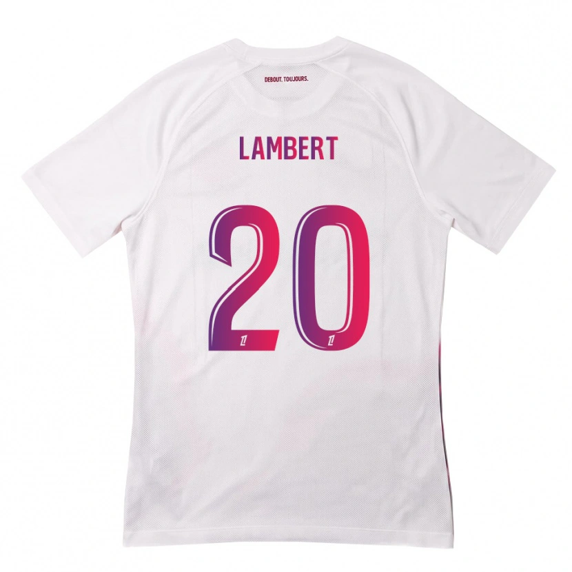 Danxen Børn Sarah Lambert #20 Hvid Pink Lilla Udebane Spillertrøjer 2026/27 Trøje T-Shirt