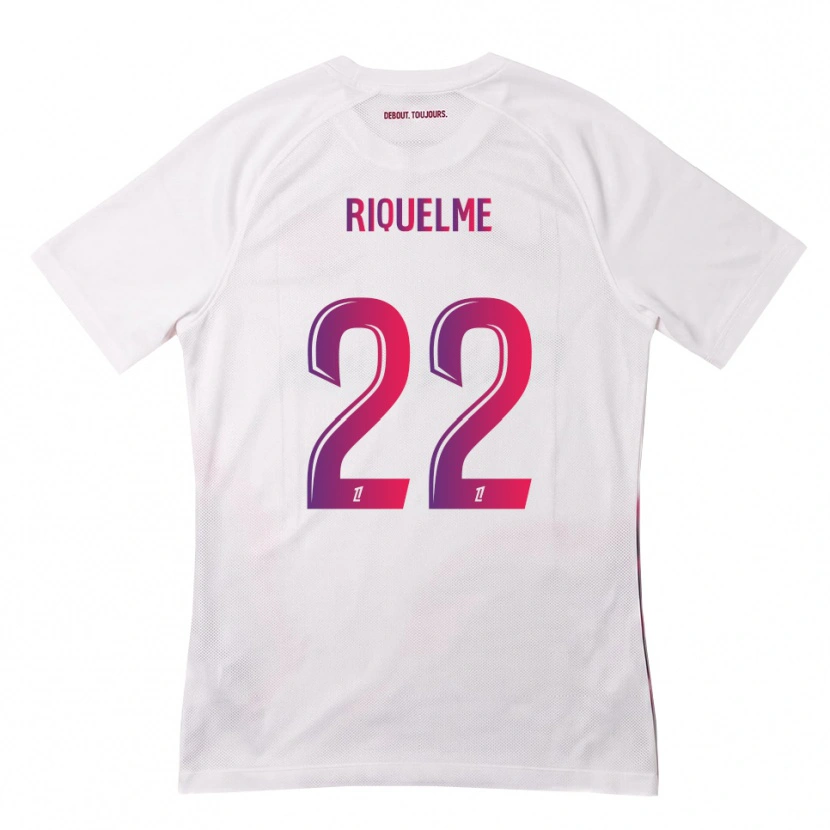 Danxen Børn Laura Riquelme #22 Hvid Pink Lilla Udebane Spillertrøjer 2026/27 Trøje T-Shirt