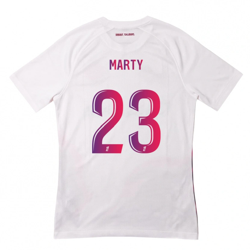 Danxen Børn Chloé Marty #23 Hvid Pink Lilla Udebane Spillertrøjer 2026/27 Trøje T-Shirt