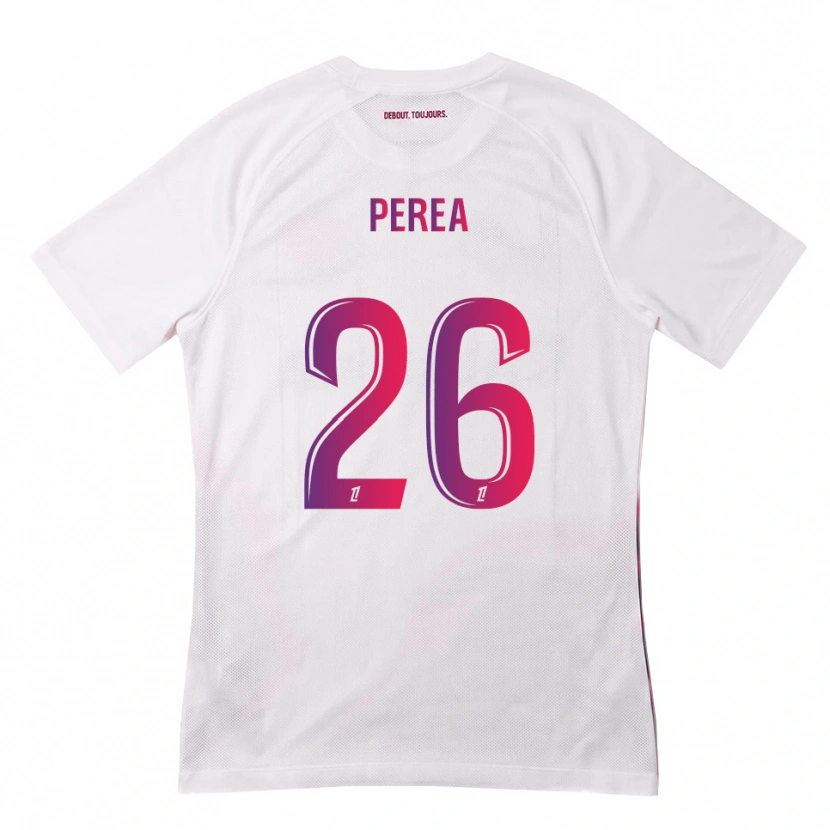Danxen Børn Marine Perea #26 Hvid Pink Lilla Udebane Spillertrøjer 2026/27 Trøje T-Shirt