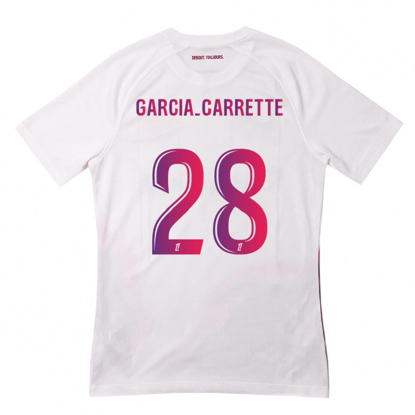Danxen Børn Hortense Garcia-Carrette #28 Hvid Pink Lilla Udebane Spillertrøjer 2026/27 Trøje T-Shirt