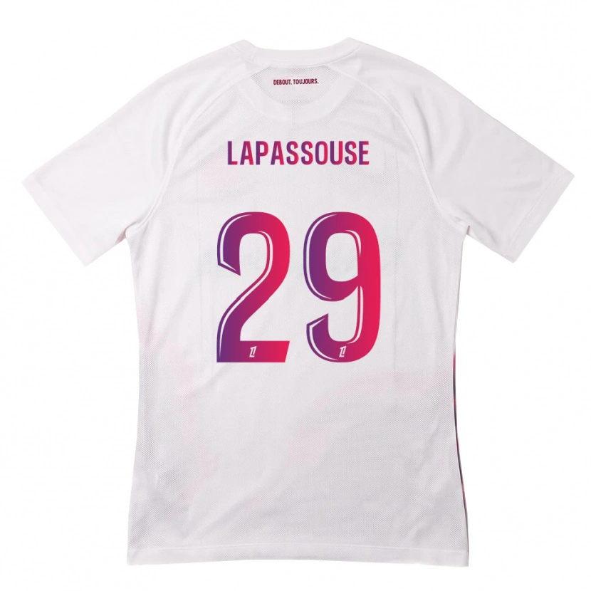 Danxen Børn Louna Lapassouse #29 Hvid Pink Lilla Udebane Spillertrøjer 2026/27 Trøje T-Shirt