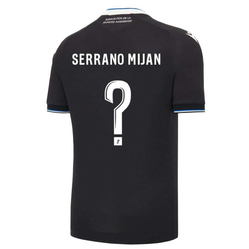 Danxen Børn Joye Serrano Mijan #0 Sort Blå Hvid Udebane Spillertrøjer 2026/27 Trøje T-Shirt