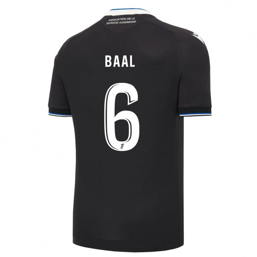 Danxen Børn Ousmane Baal #6 Sort Blå Hvid Udebane Spillertrøjer 2026/27 Trøje T-Shirt