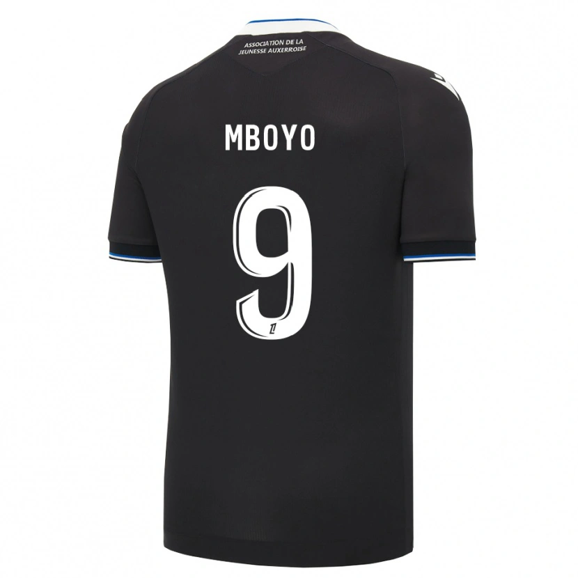 Danxen Børn Andy Mboyo #9 Sort Blå Hvid Udebane Spillertrøjer 2026/27 Trøje T-Shirt