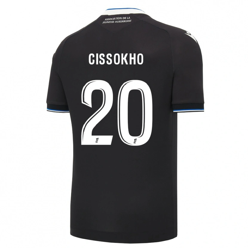 Danxen Børn Mamoudou Cissokho #20 Sort Blå Hvid Udebane Spillertrøjer 2026/27 Trøje T-Shirt