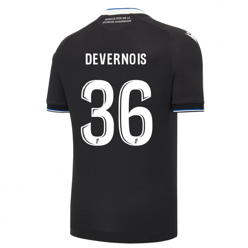 Danxen Børn Tidiane Devernois #36 Sort Blå Hvid Udebane Spillertrøjer 2026/27 Trøje T-Shirt