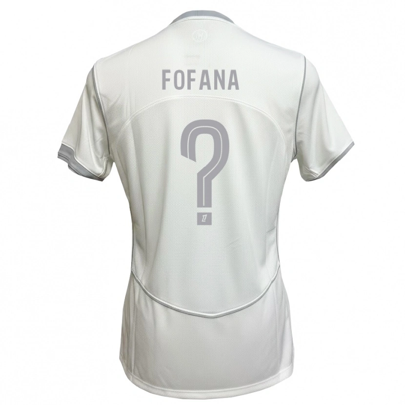 Danxen Børn N'faly Fofana #0 Hvid Grå Udebane Spillertrøjer 2026/27 Trøje T-Shirt